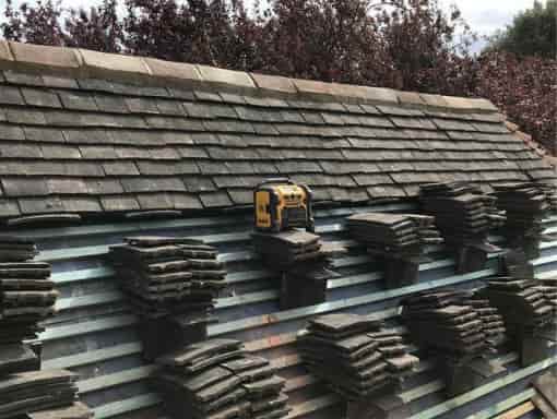 This is a photo of roof repairs. This work was carried out by Hinckley Roofing
